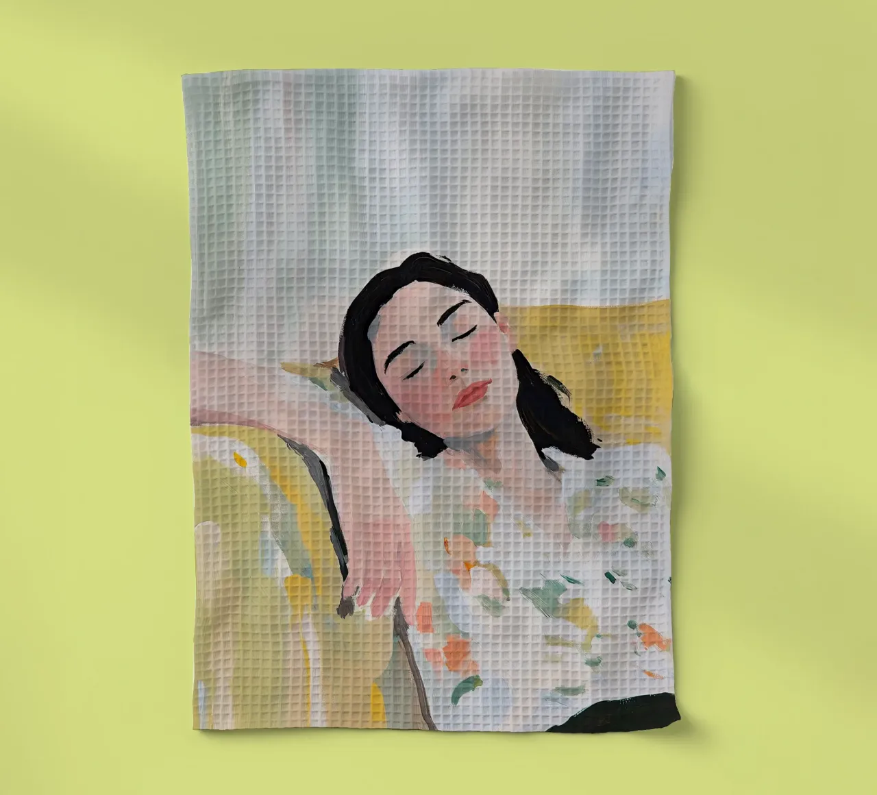 Relax Rest Pastel Feminism tea towel by Euphoria Theresa