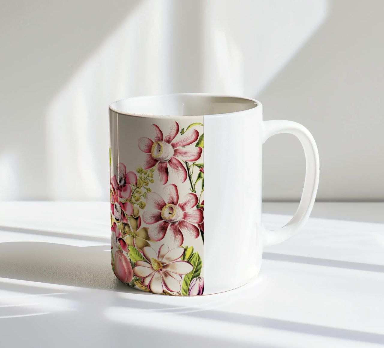 Paradiso floreale rosa botanico d'epoca tazza in ceramica da Vintage World - Uta Naumann