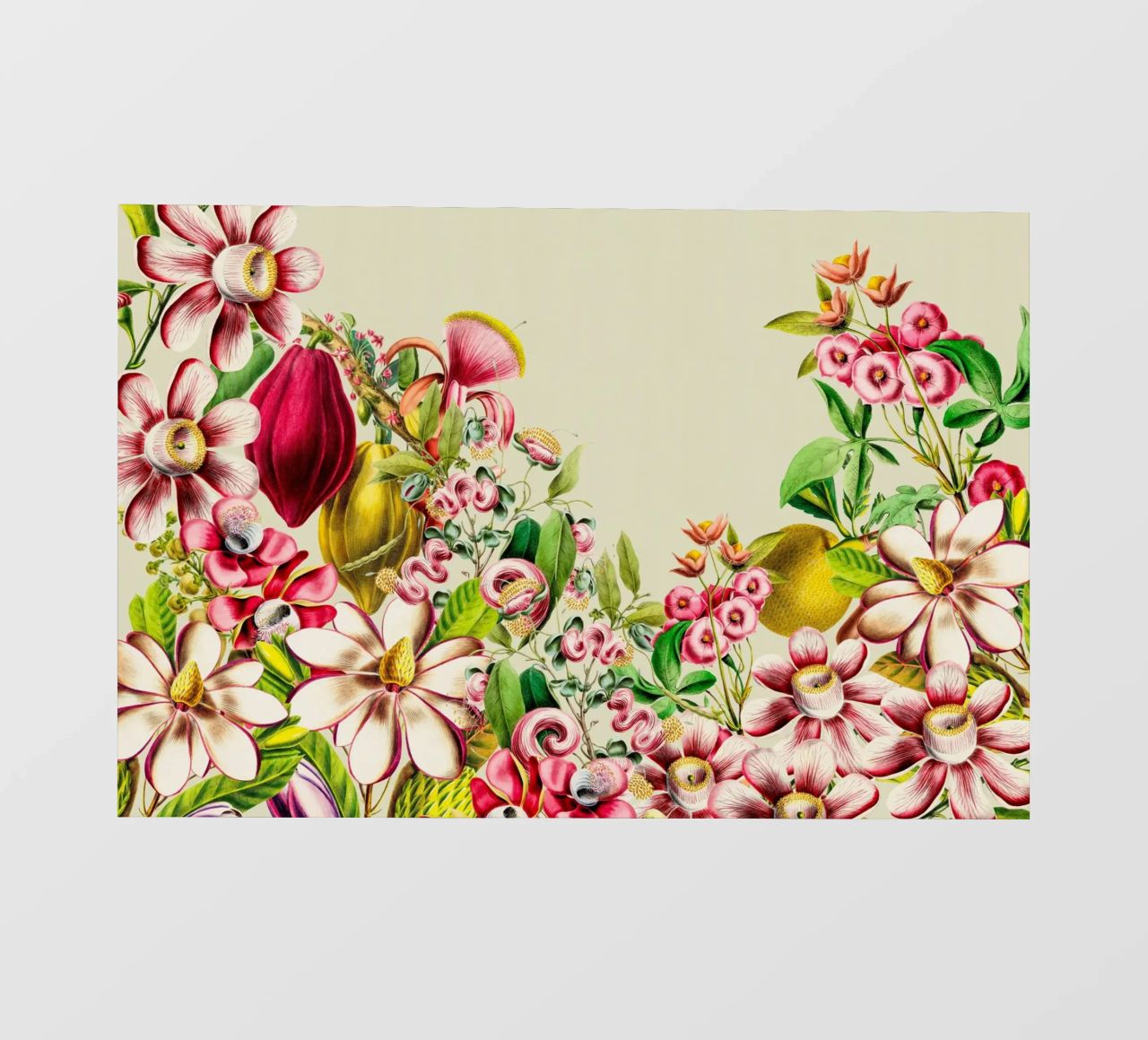 Vintage Botanical Flower Garden Bliss photo wallpaper by Vintage World - Uta Naumann
