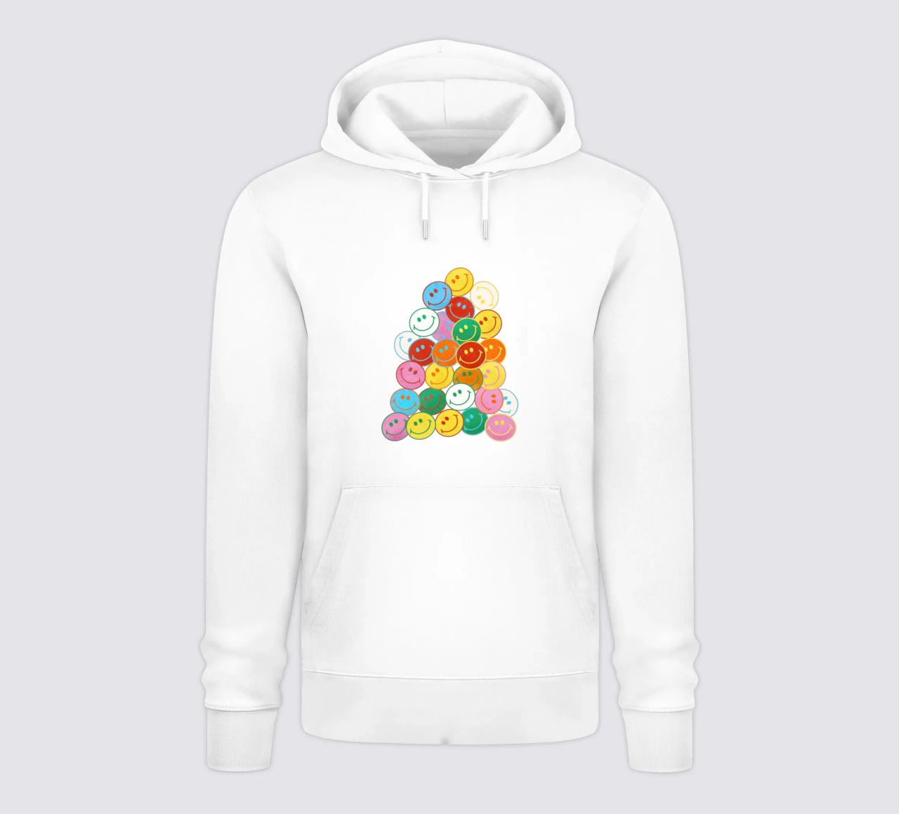 Retro Smiley Face Fun Art Print felpa con cappuccio da showmemars
