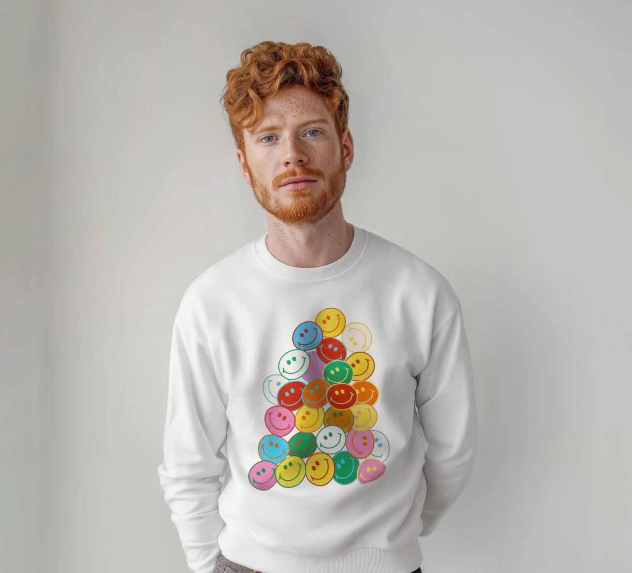 Retro Smiley Face Fun Art Print felpa da showmemars