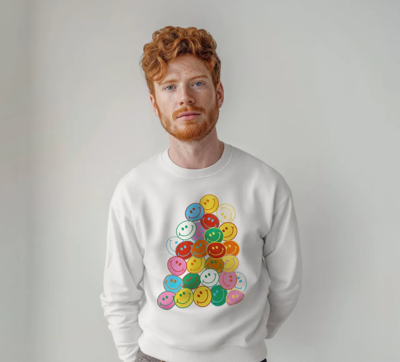 Retro Smiley Face Fun Art Print felpa da showmemars