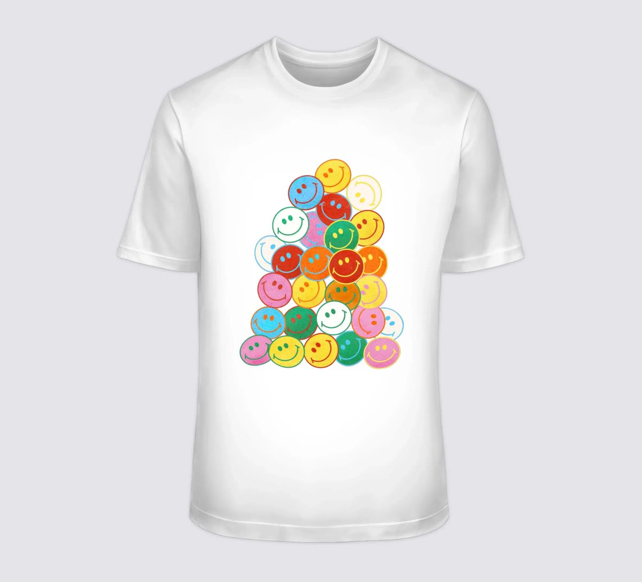 Retro Smiley Face Fun Art Print t-shirt da showmemars