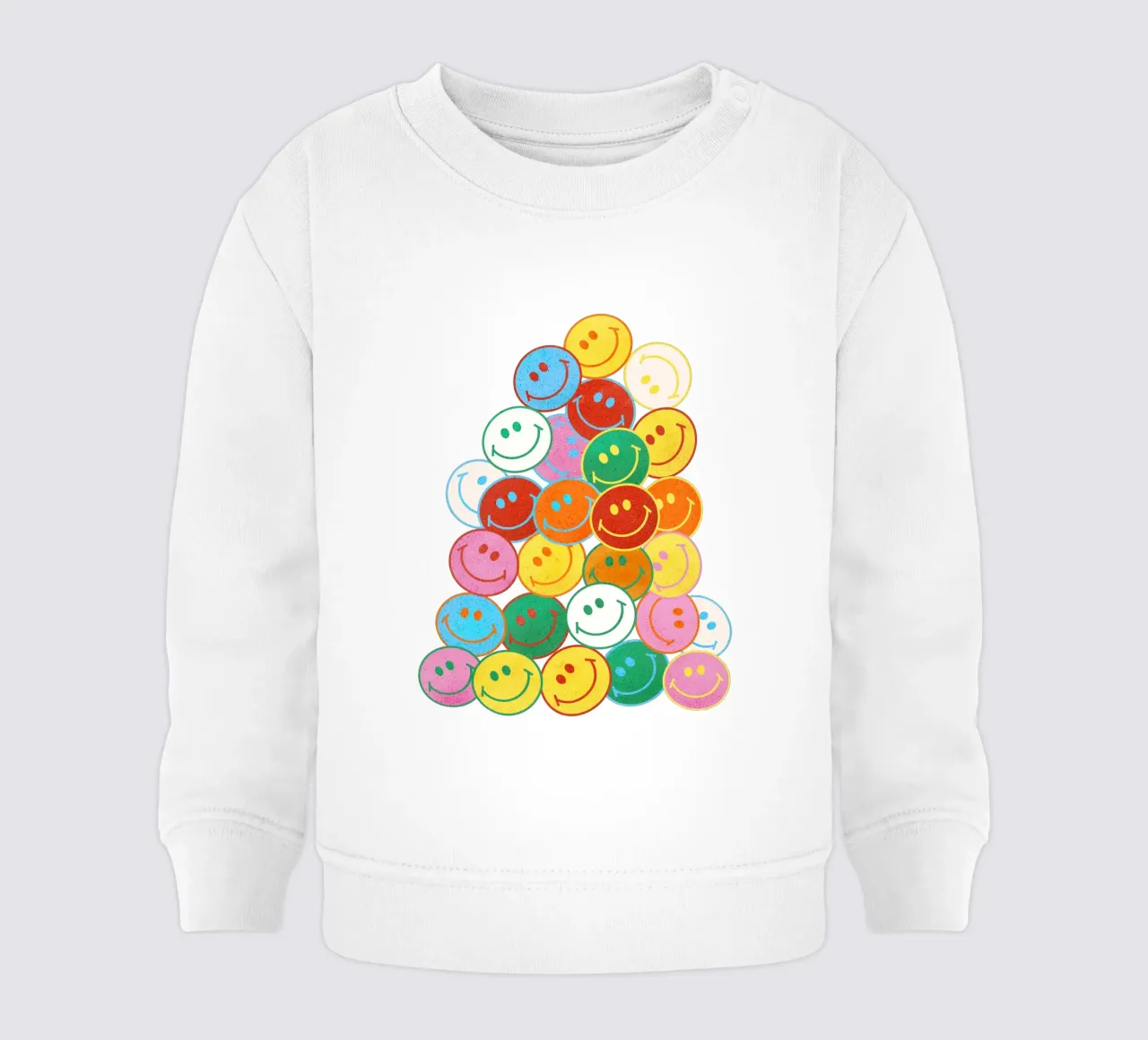 Retro Smiley Face Fun Art Print Baby Sweatshirt von showmemars