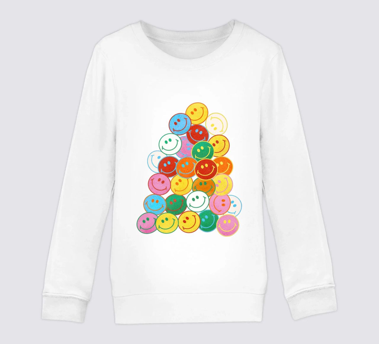 Retro Smiley Face Fun Art Print felpa bambino da showmemars