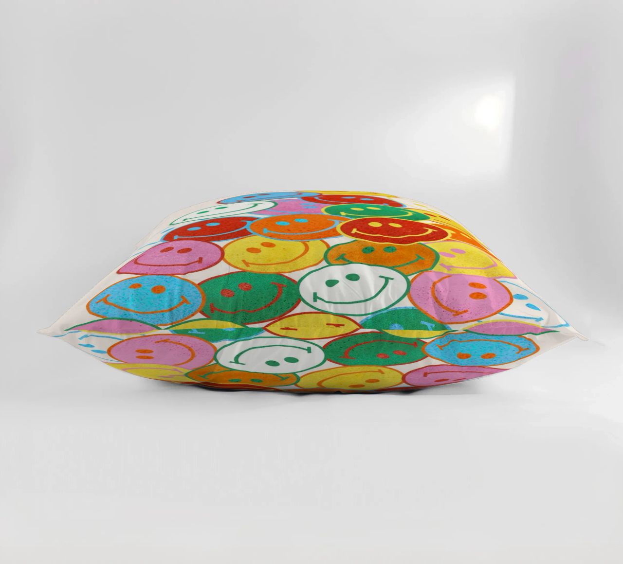 Retro Smiley Face Fun Art Print cuscino da showmemars