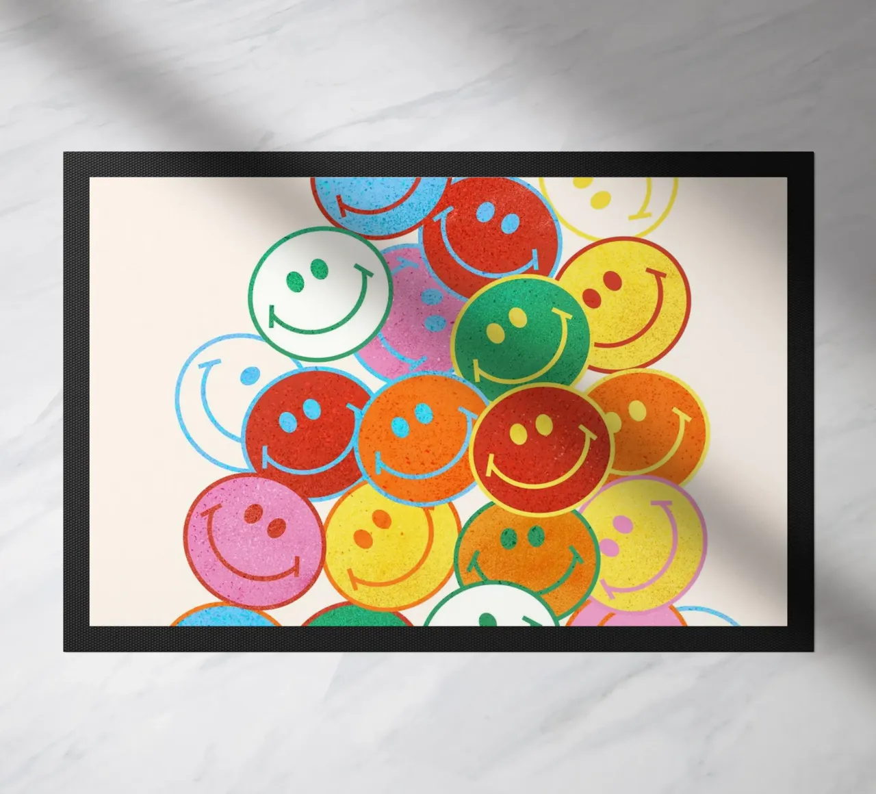 Retro Smiley Face Fun Art Print zerbino da showmemars