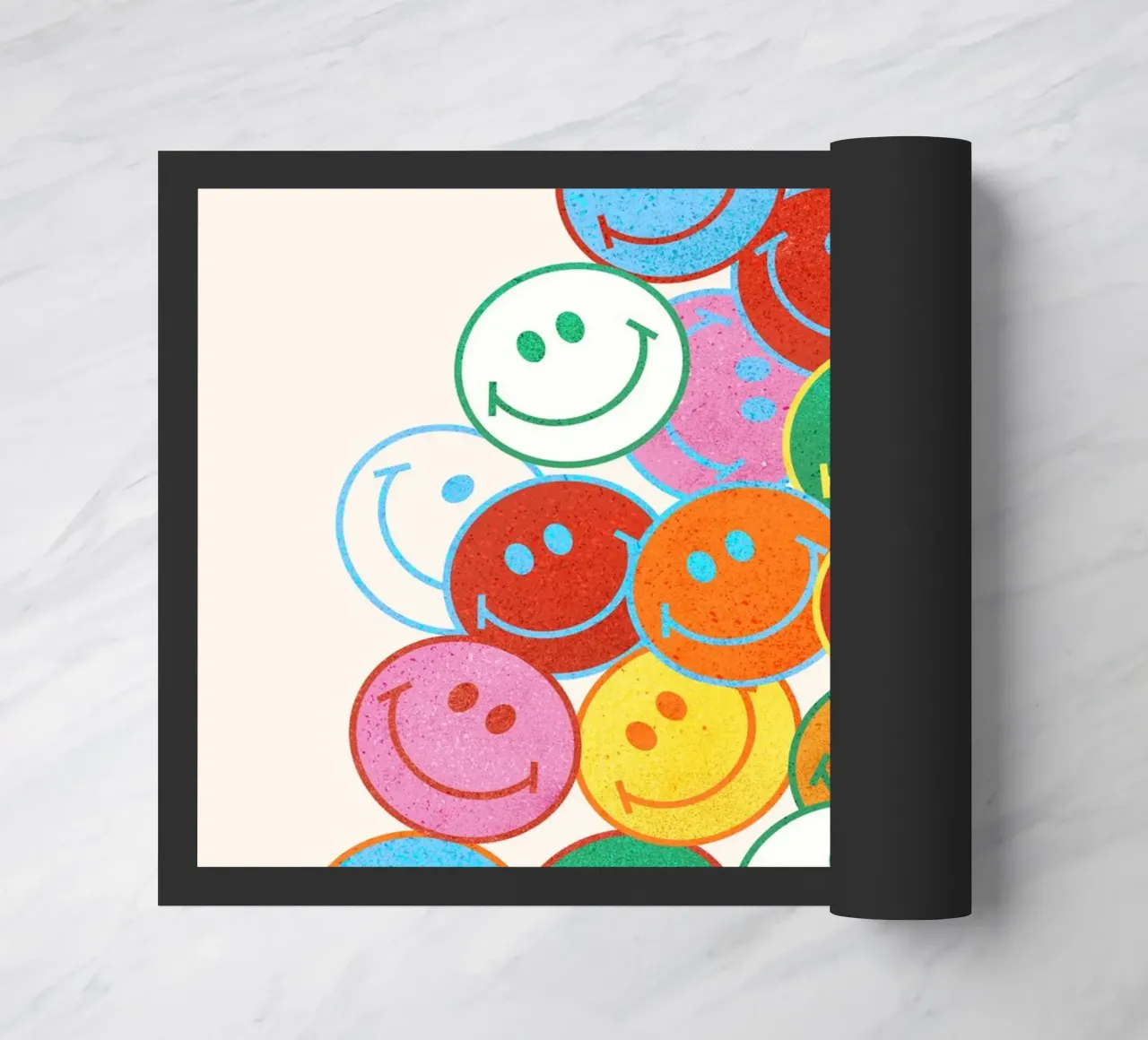 Retro Smiley Face Fun Art Print zerbino da showmemars