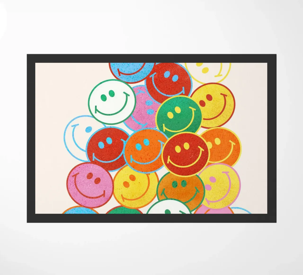 Retro Smiley Face Fun Art Print zerbino da showmemars