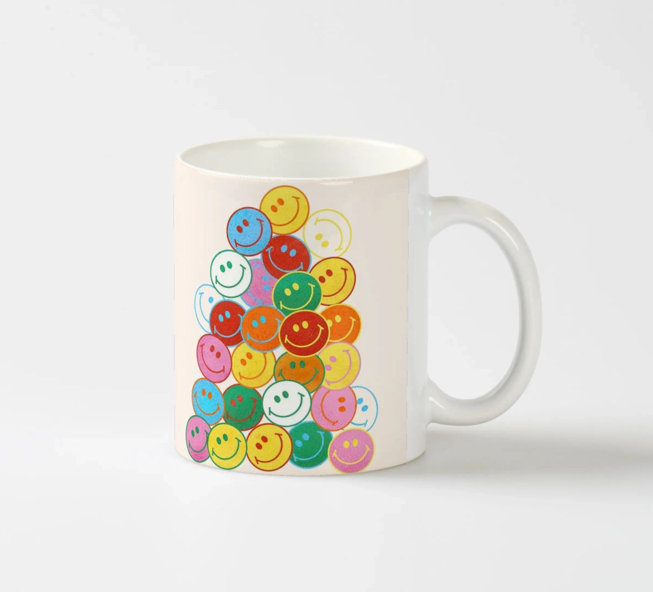 Retro Smiley Face Fun Art Print tazza in ceramica da showmemars