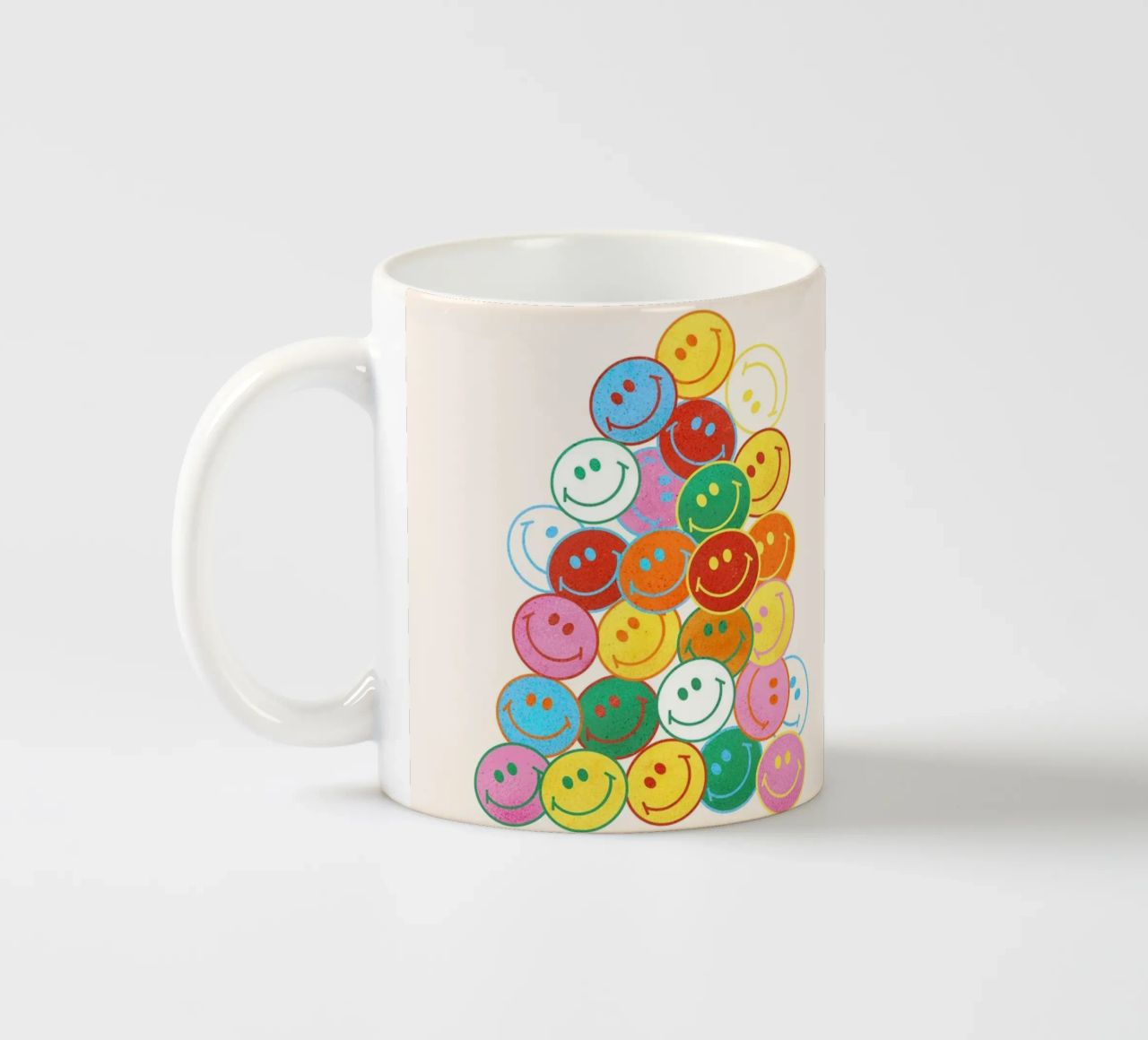 Retro Smiley Face Fun Art Print tazza in ceramica da showmemars