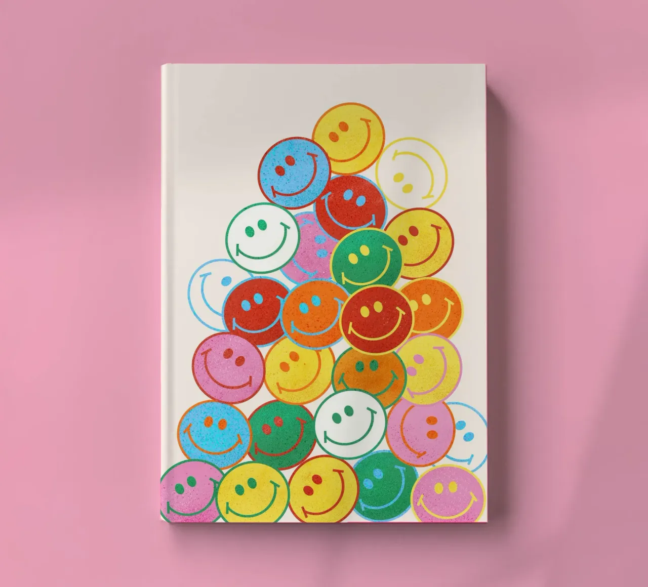 Retro Smiley Face Fun Art Print notebook by showmemars