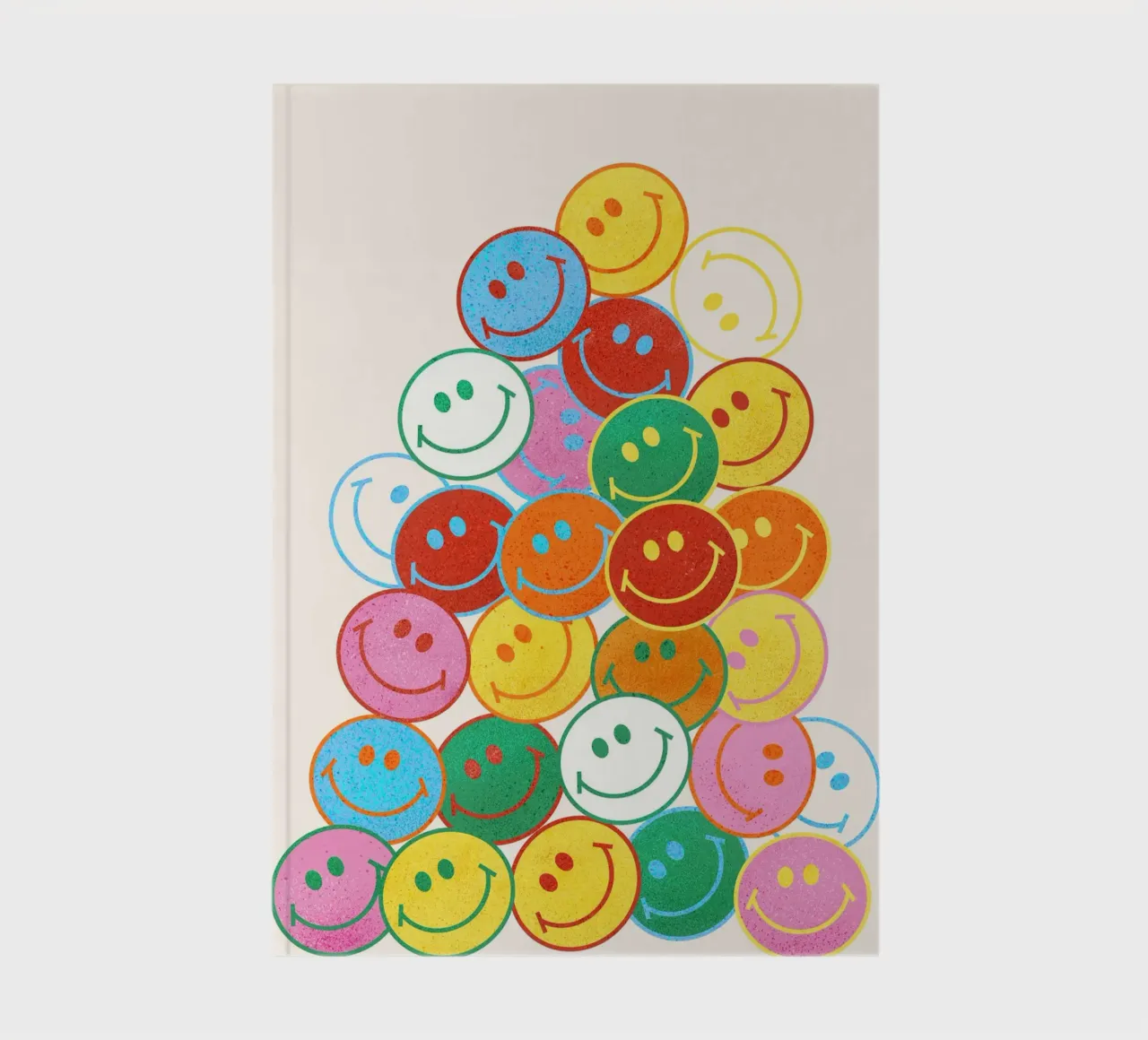 Retro Smiley Face Fun Art Print notebook by showmemars