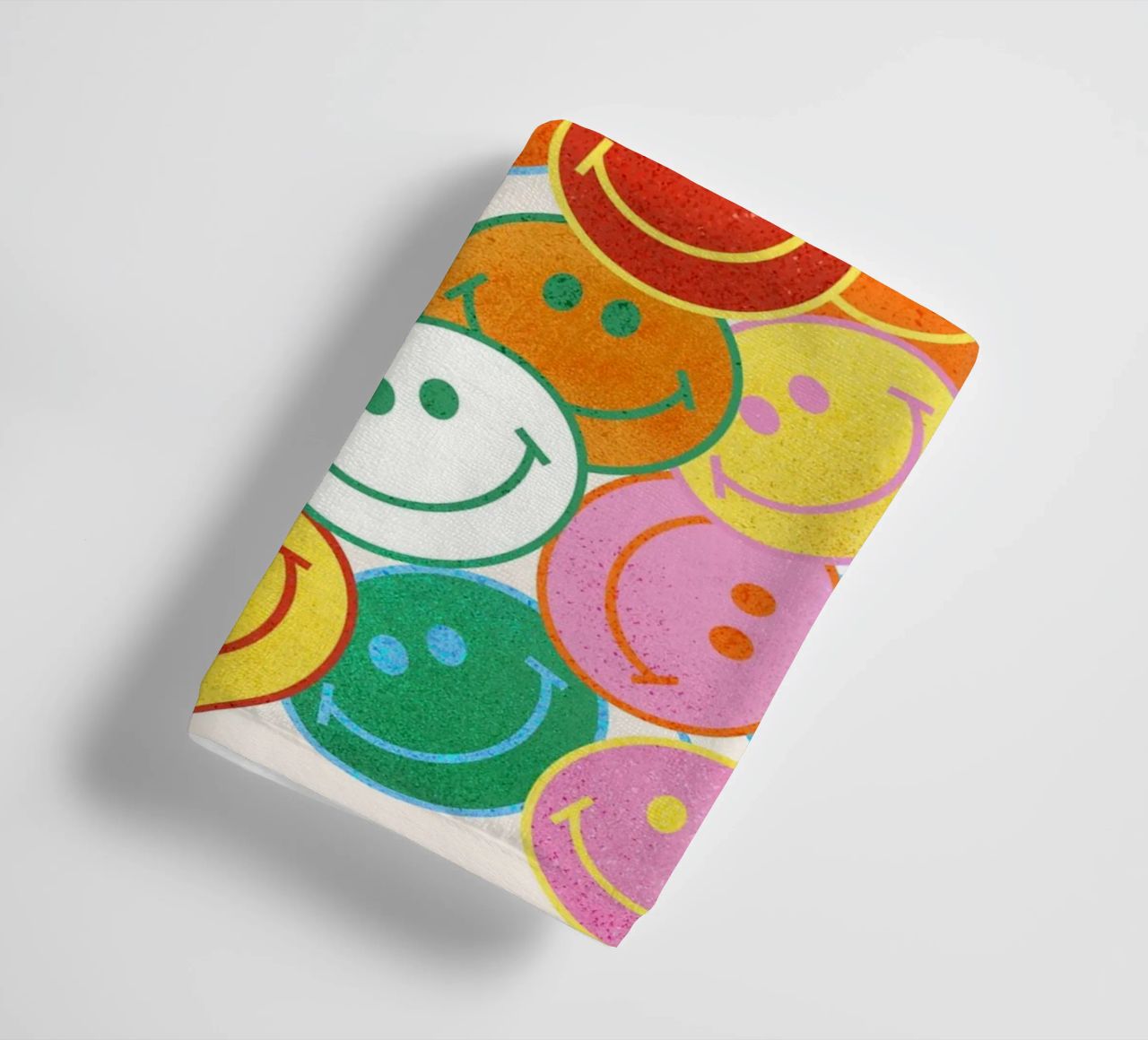 Retro Smiley Face Fun Art Print asciugamano da bagno da showmemars