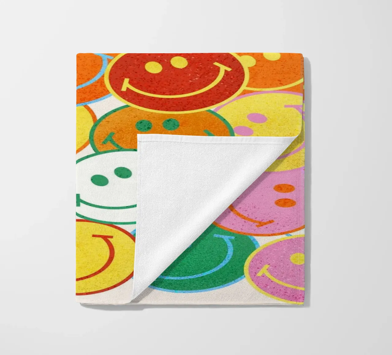 Retro Smiley Face Fun Art Print telo mare da showmemars