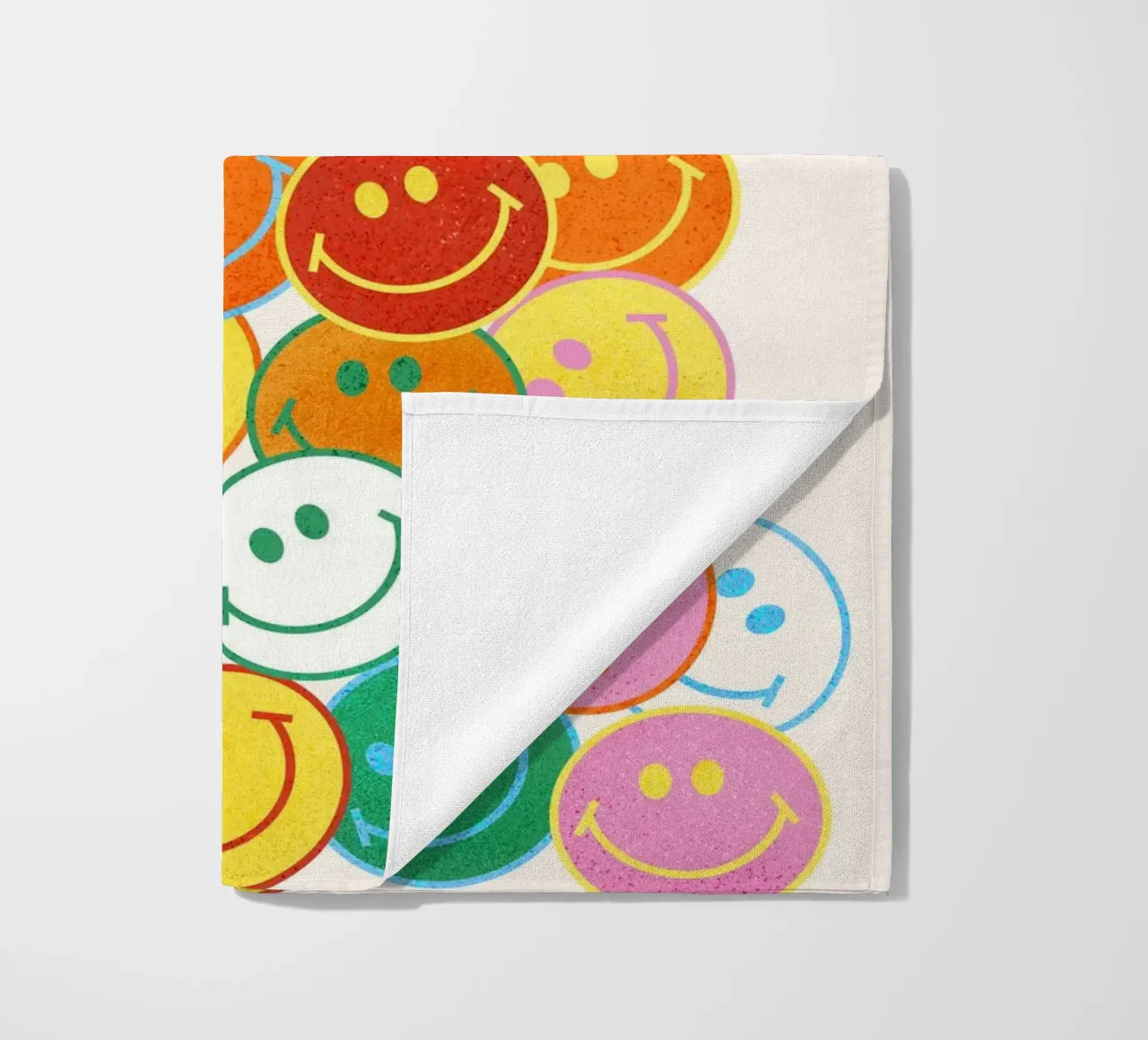 Retro Smiley Face Fun Art Print telo mare da showmemars