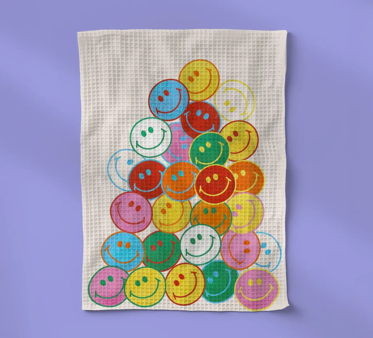Retro Smiley Face Fun Art Print canovaccio da cucina da showmemars