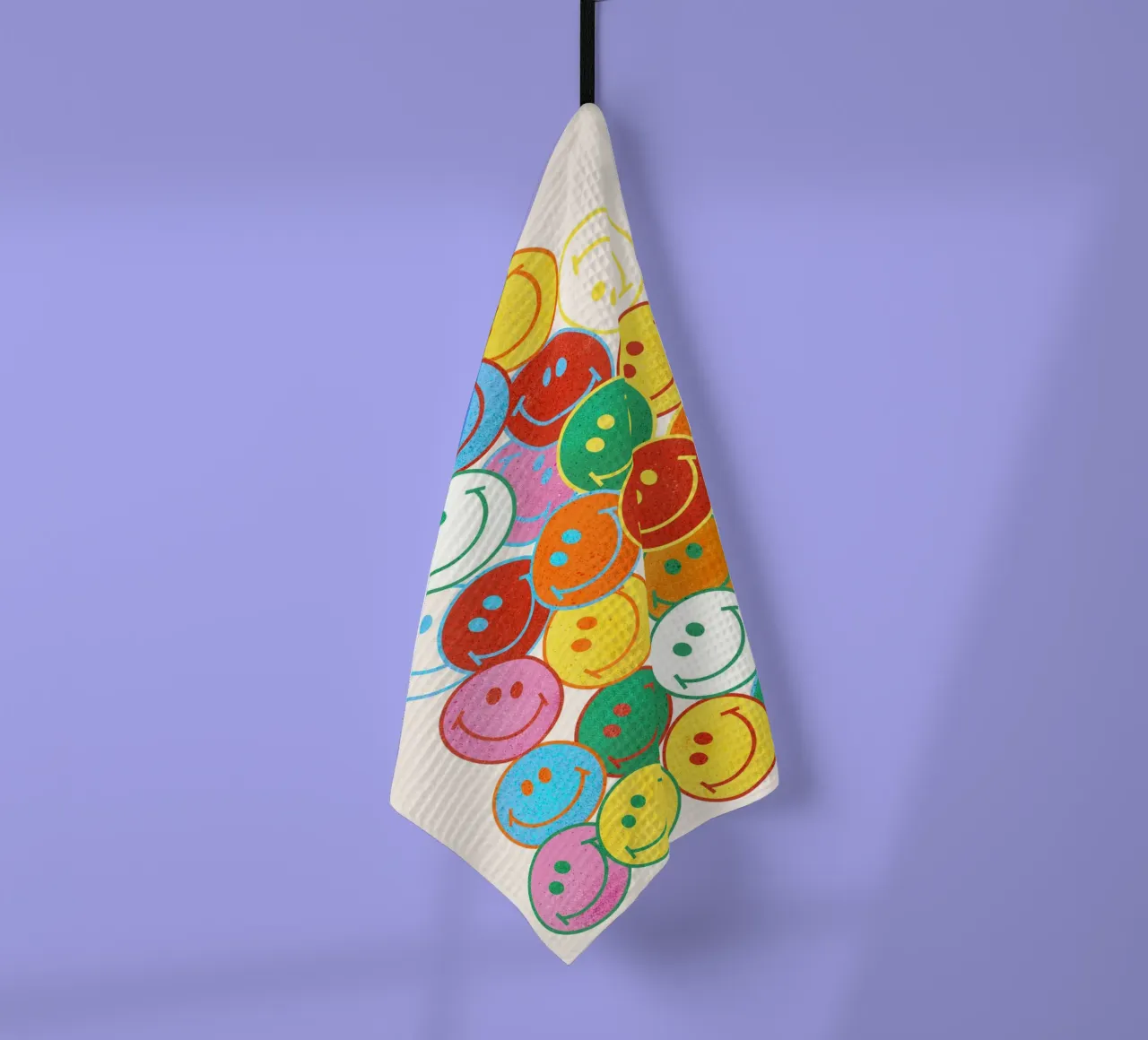 Retro Smiley Face Fun Art Print canovaccio da cucina da showmemars