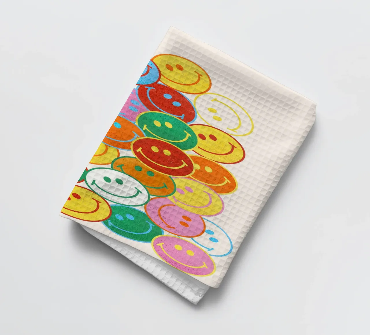 Retro Smiley Face Fun Art Print torchon de showmemars