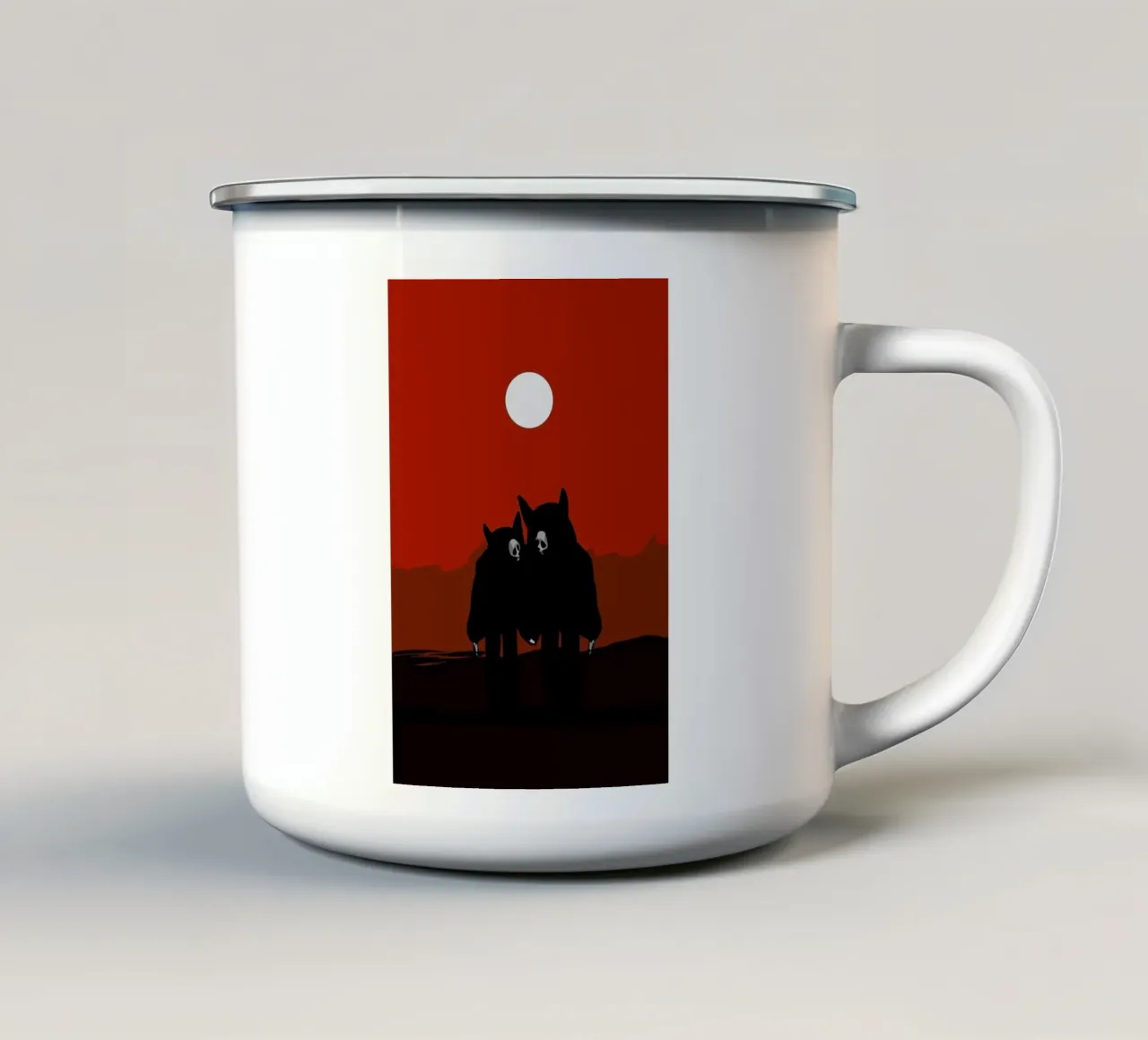 Valentine's Day enamel mug by AS Art