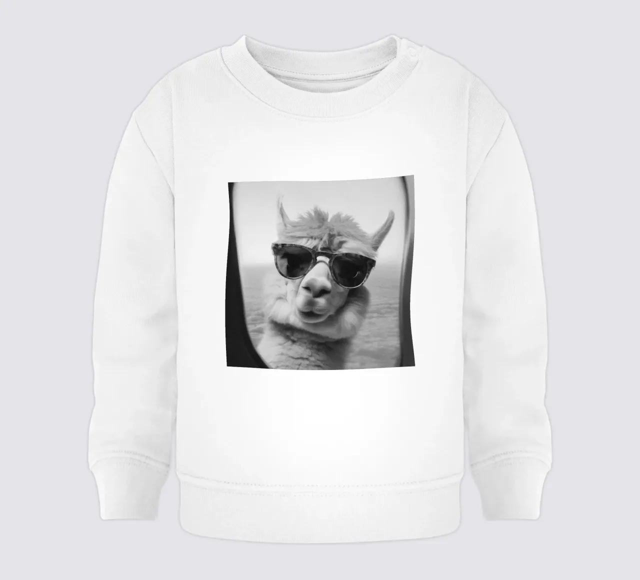 Funny Llama Square felpa neonato da Dagmar Pels