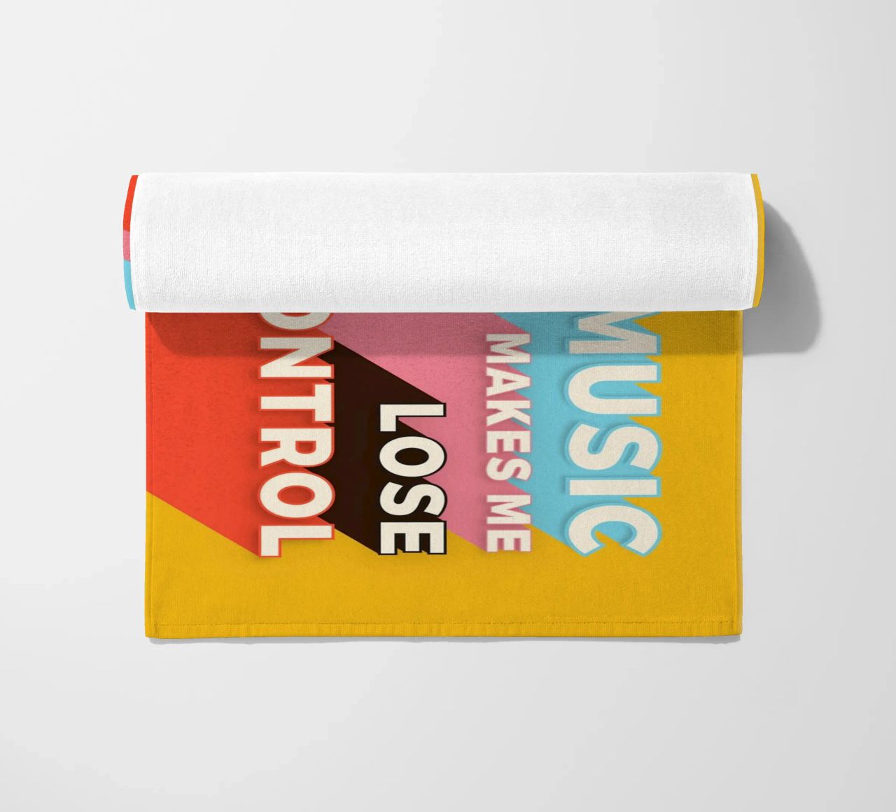 Music Makes Me Lose Control – Bold Retro Typography telo mare da showmemars