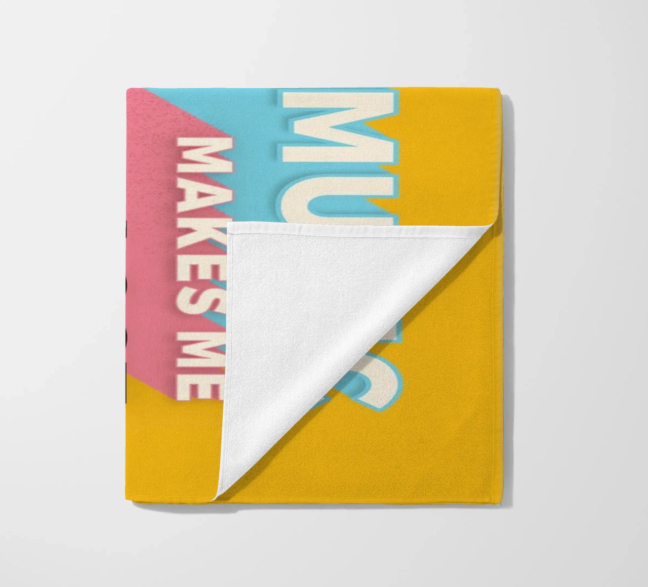 Music Makes Me Lose Control – Bold Retro Typography telo mare da showmemars