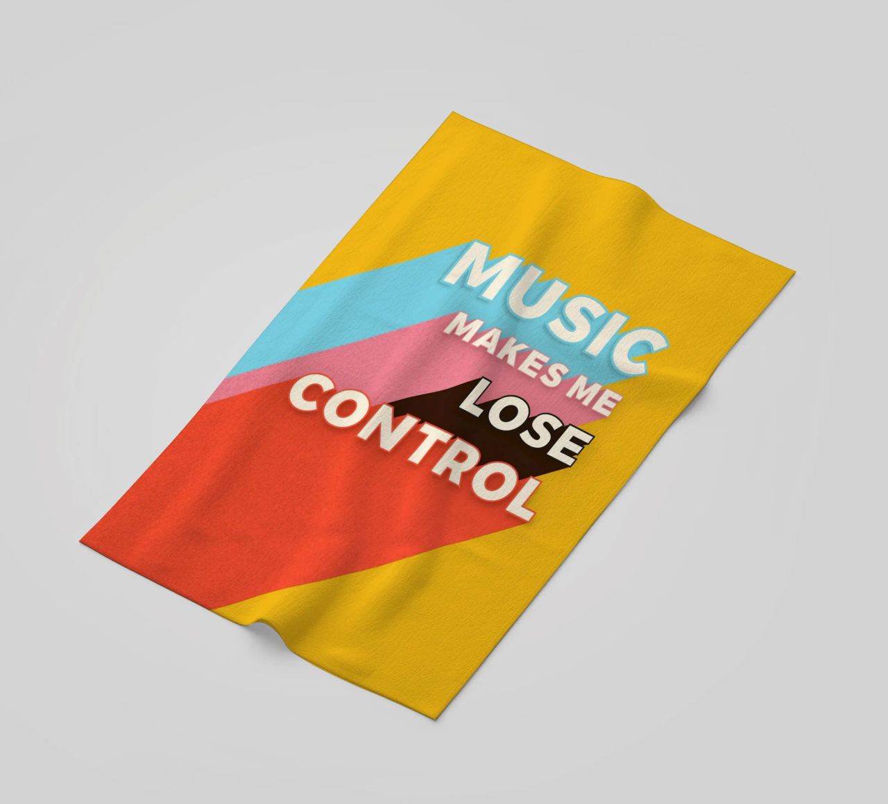 Music Makes Me Lose Control – Bold Retro Typography telo mare da showmemars
