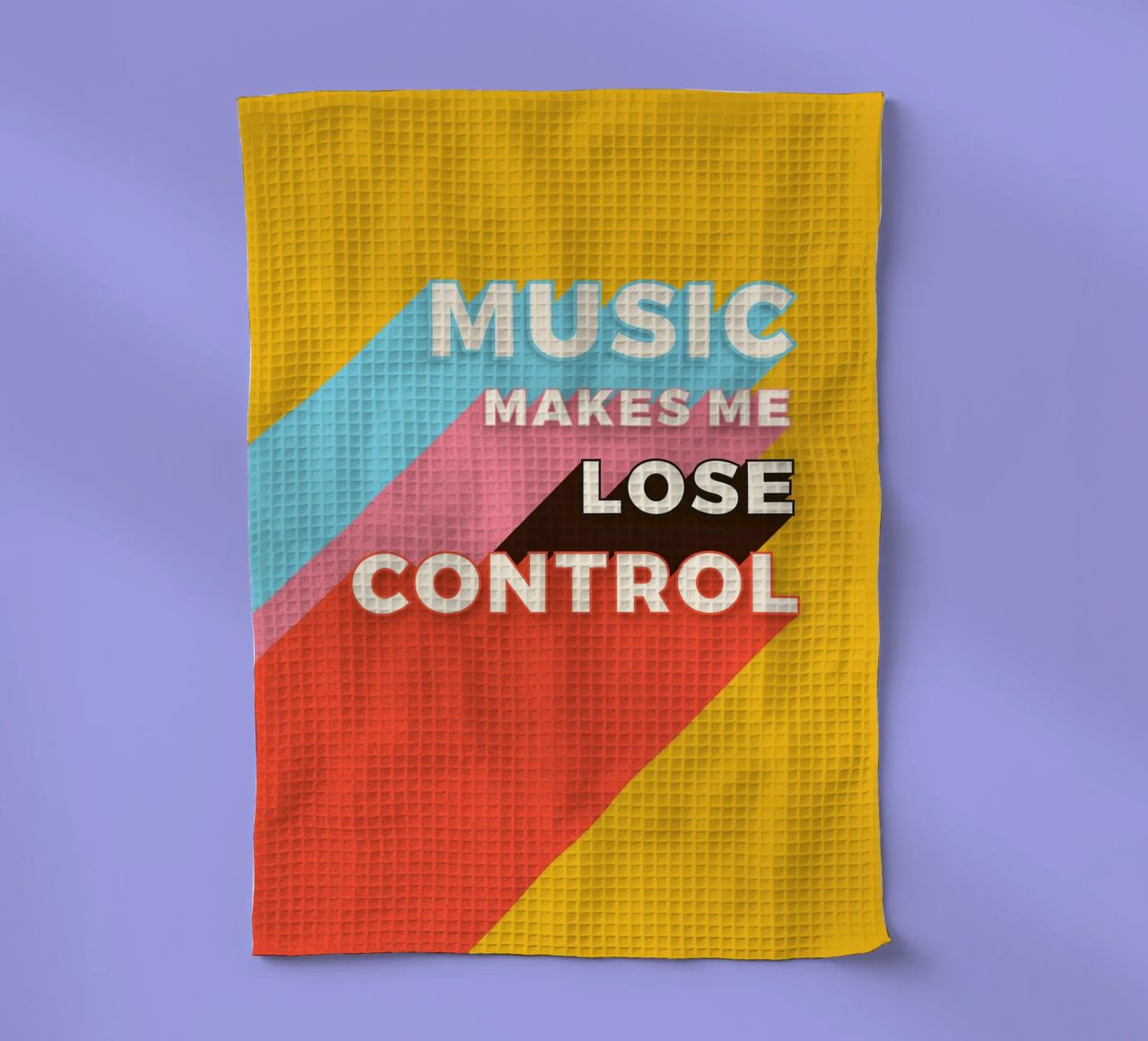 Music Makes Me Lose Control – Bold Retro Typography canovaccio da cucina da showmemars