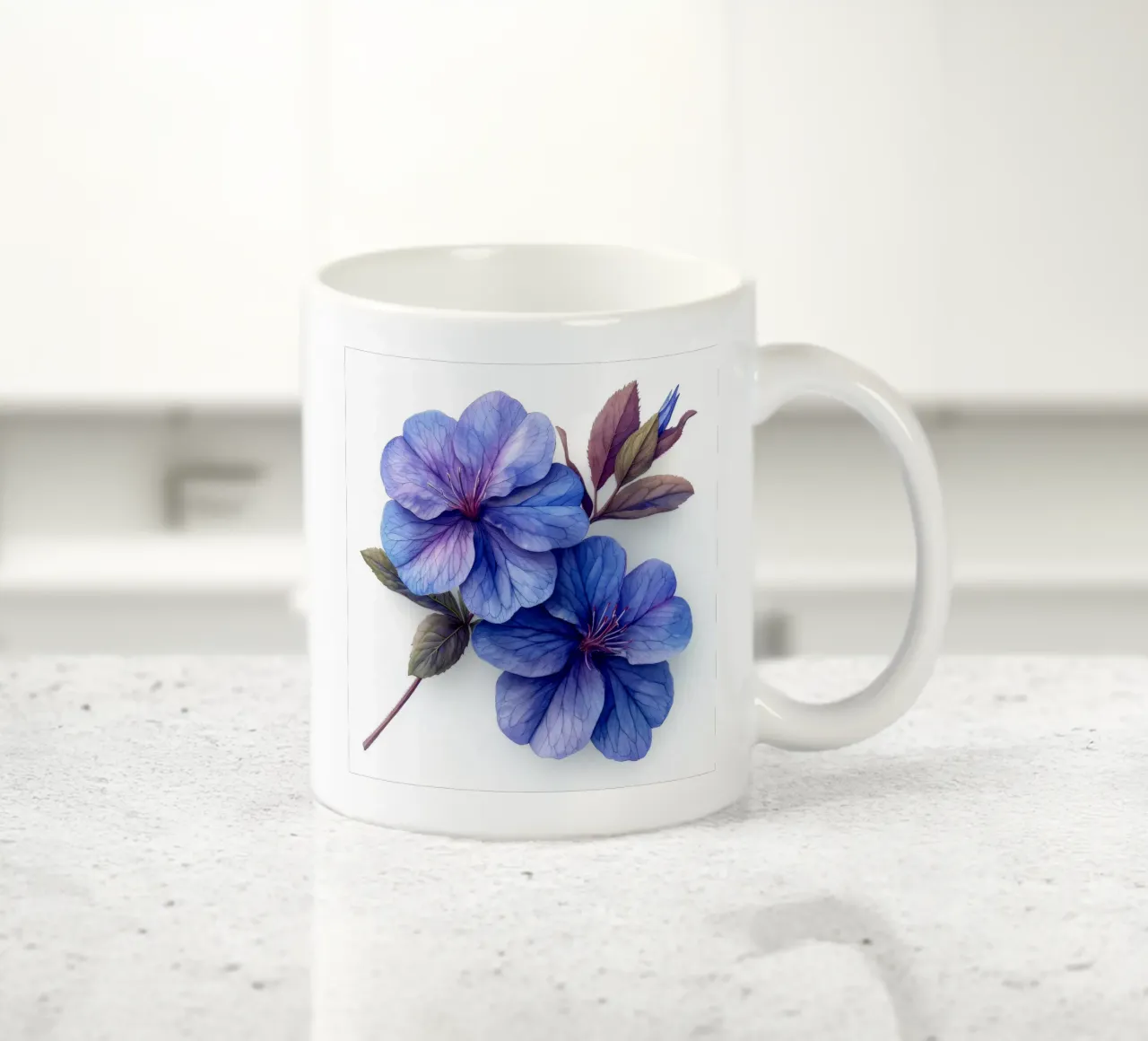 Fiore di lobelia 1 tazza in ceramica da Bold Blooms
