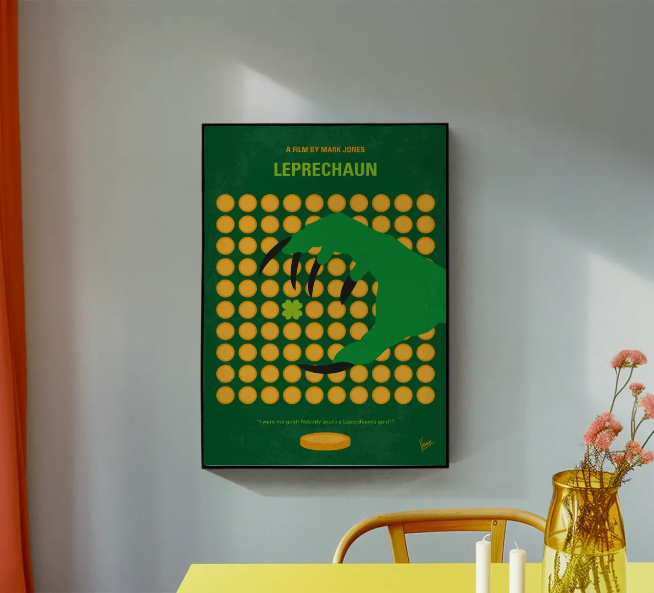 No1401 My Leprechaun minimal movie poster plexiglass da Chungkong