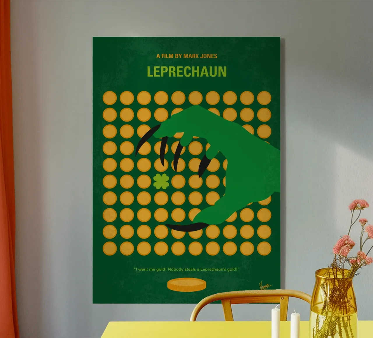 No1401 My Leprechaun minimal movie poster plexiglass da Chungkong