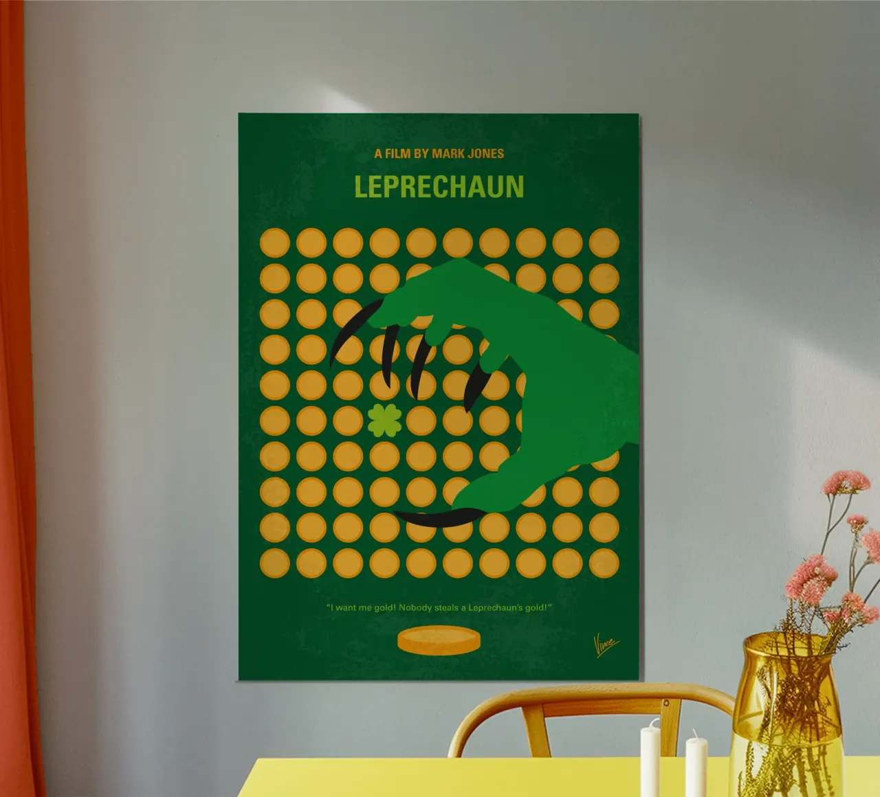 No1401 My Leprechaun minimal movie poster alluminio dibond da Chungkong