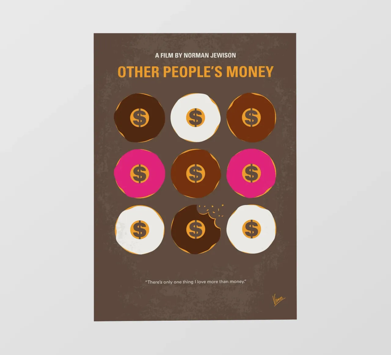 No1404 My Other Peoples Money minimal movie poster Backlit Folie von Chungkong