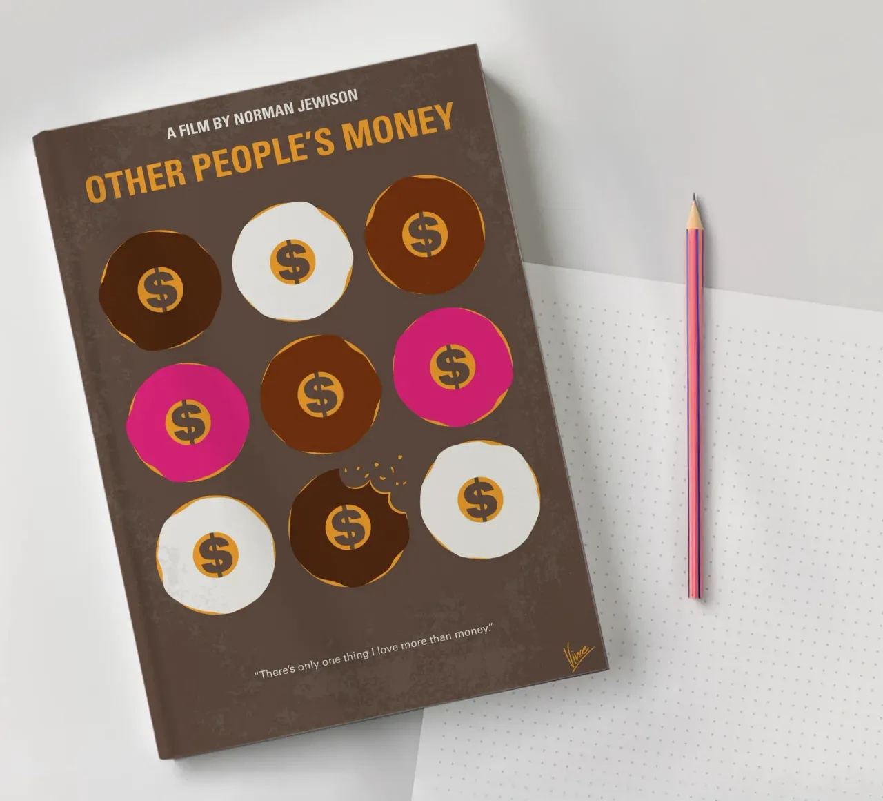 No1404 My Other Peoples Money minimal movie poster Notizbuch von Chungkong