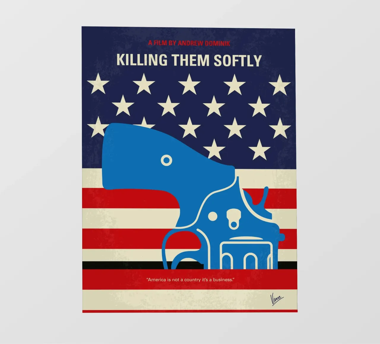 No1405 My Killing Them Softly minimal movie poster pellicola backlit da Chungkong