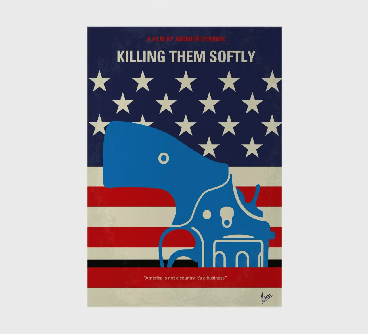 No1405 My Killing Them Softly minimal movie poster notebook by Chungkong