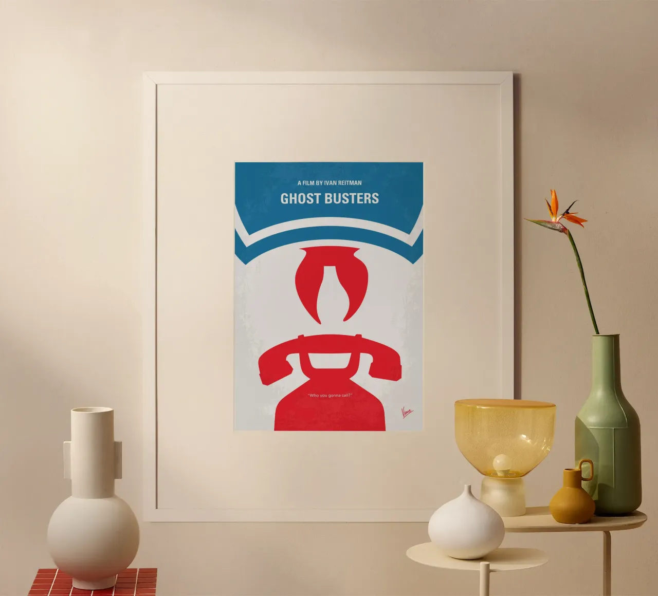 No1406-1 My Ghostbusters minimal movie poster carta hahnemühle da Chungkong