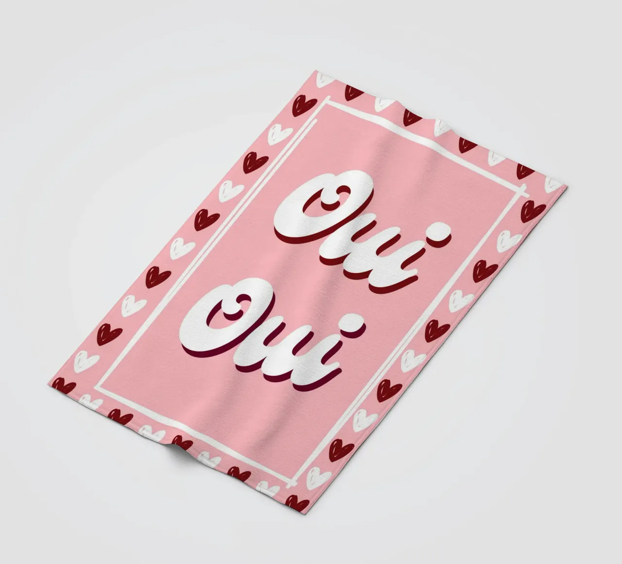 Oui Oui, detto francese, cuoricini preppy coperta in pile da pdigitalprints