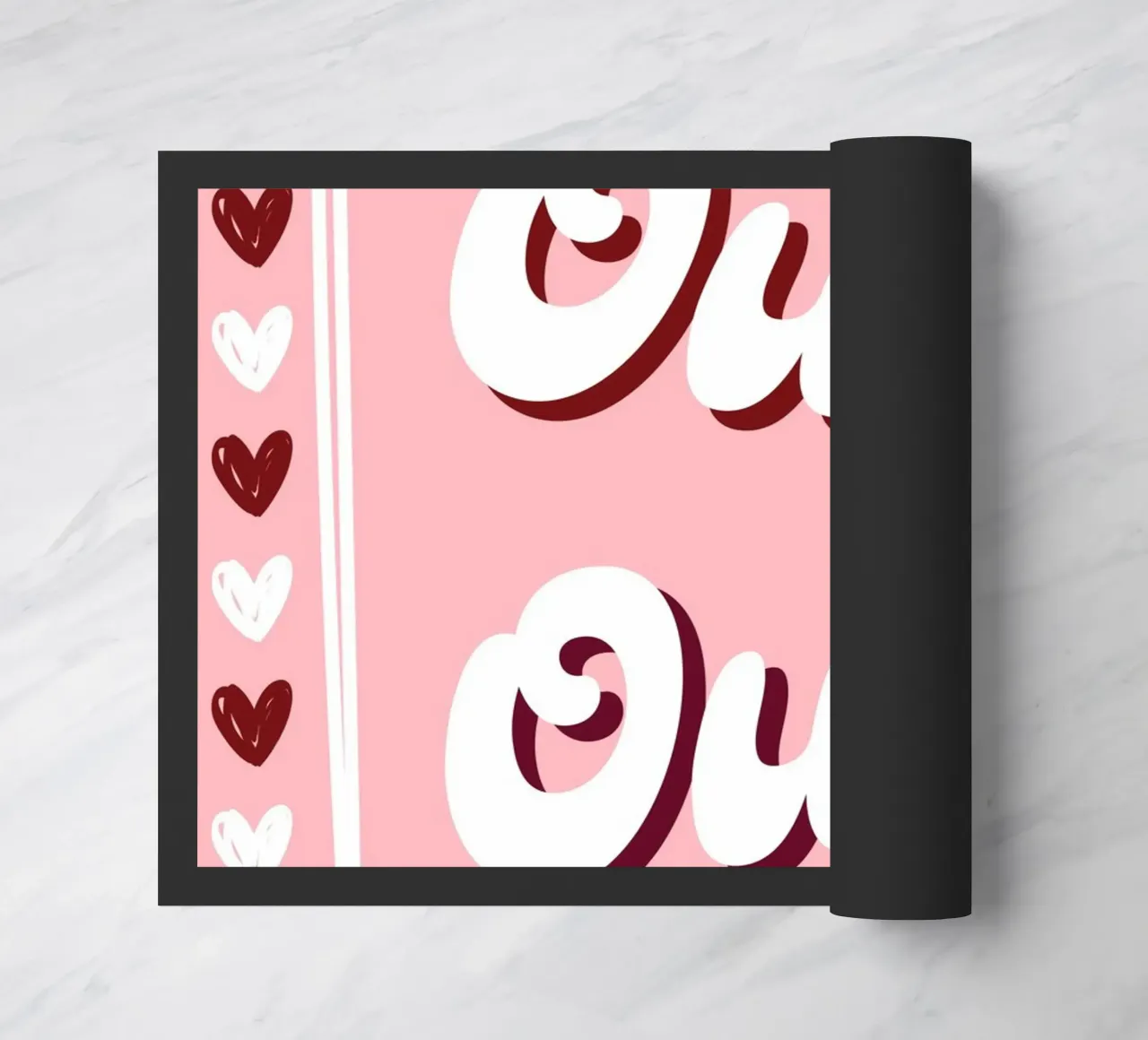 Oui Oui, detto francese, cuoricini preppy zerbino da pdigitalprints