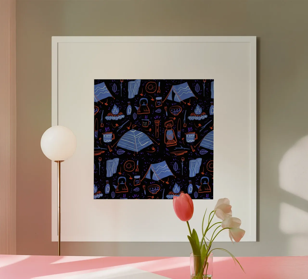 Camping, Nighttime poster da Moira Scicluna Zahra