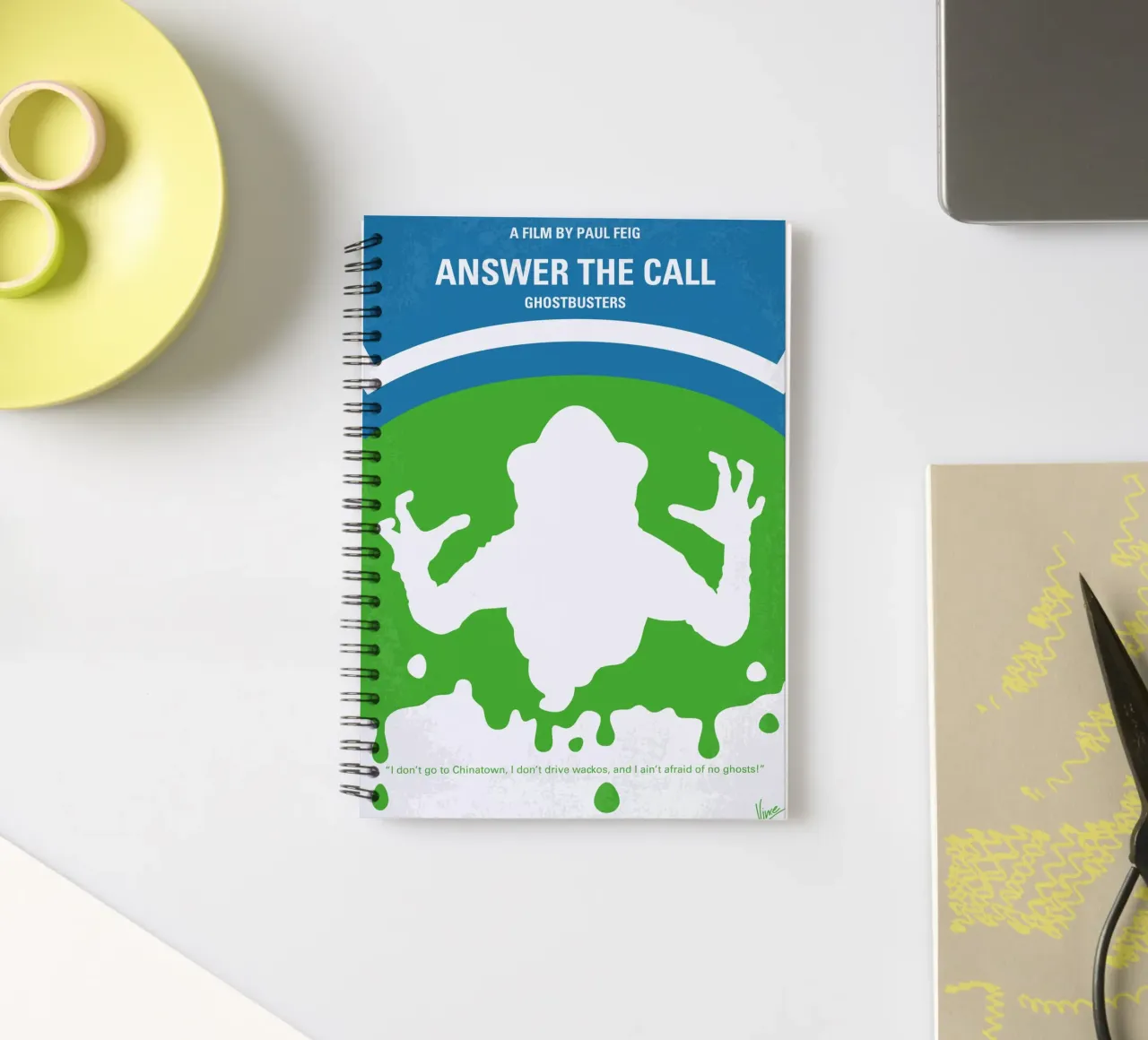 No1406-3 My Ghostbusters Answer the Call minimal movie poste diario ad anelli da Chungkong