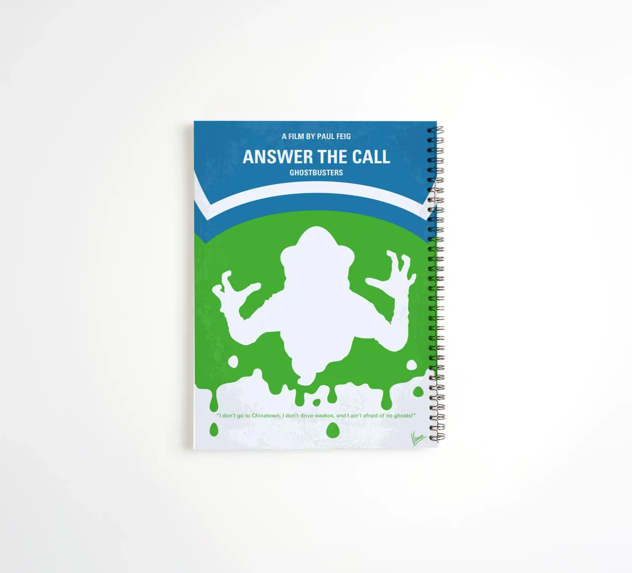 No1406-3 My Ghostbusters Answer the Call minimal movie poste diario ad anelli da Chungkong