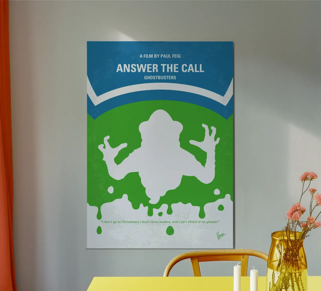 No1406-3 My Ghostbusters Answer the Call minimal movie poste carta hahnemühle da Chungkong