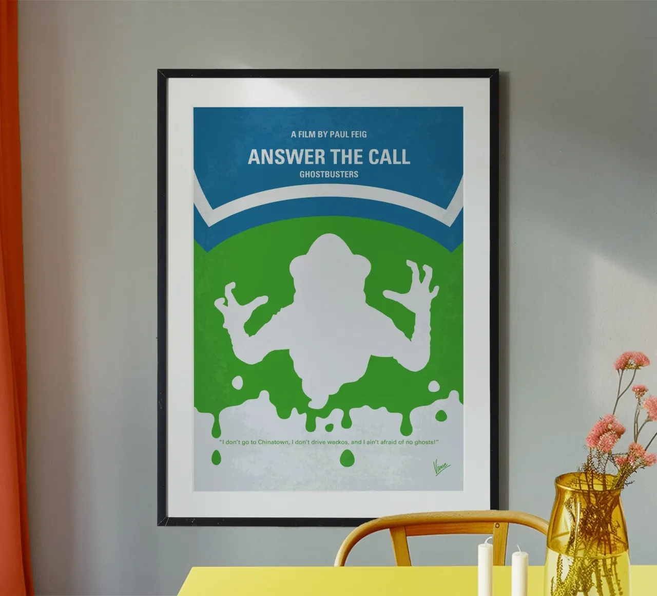 No1406-3 My Ghostbusters Answer the Call minimal movie poste carta hahnemühle da Chungkong