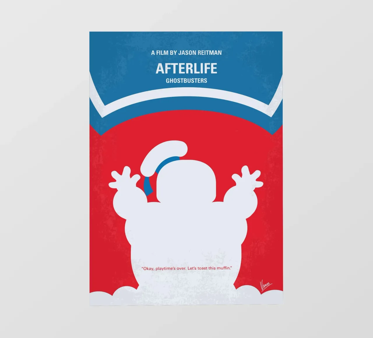 No1406-4 My Ghostbusters Afterlife minimal movie poster telo in pvc da Chungkong
