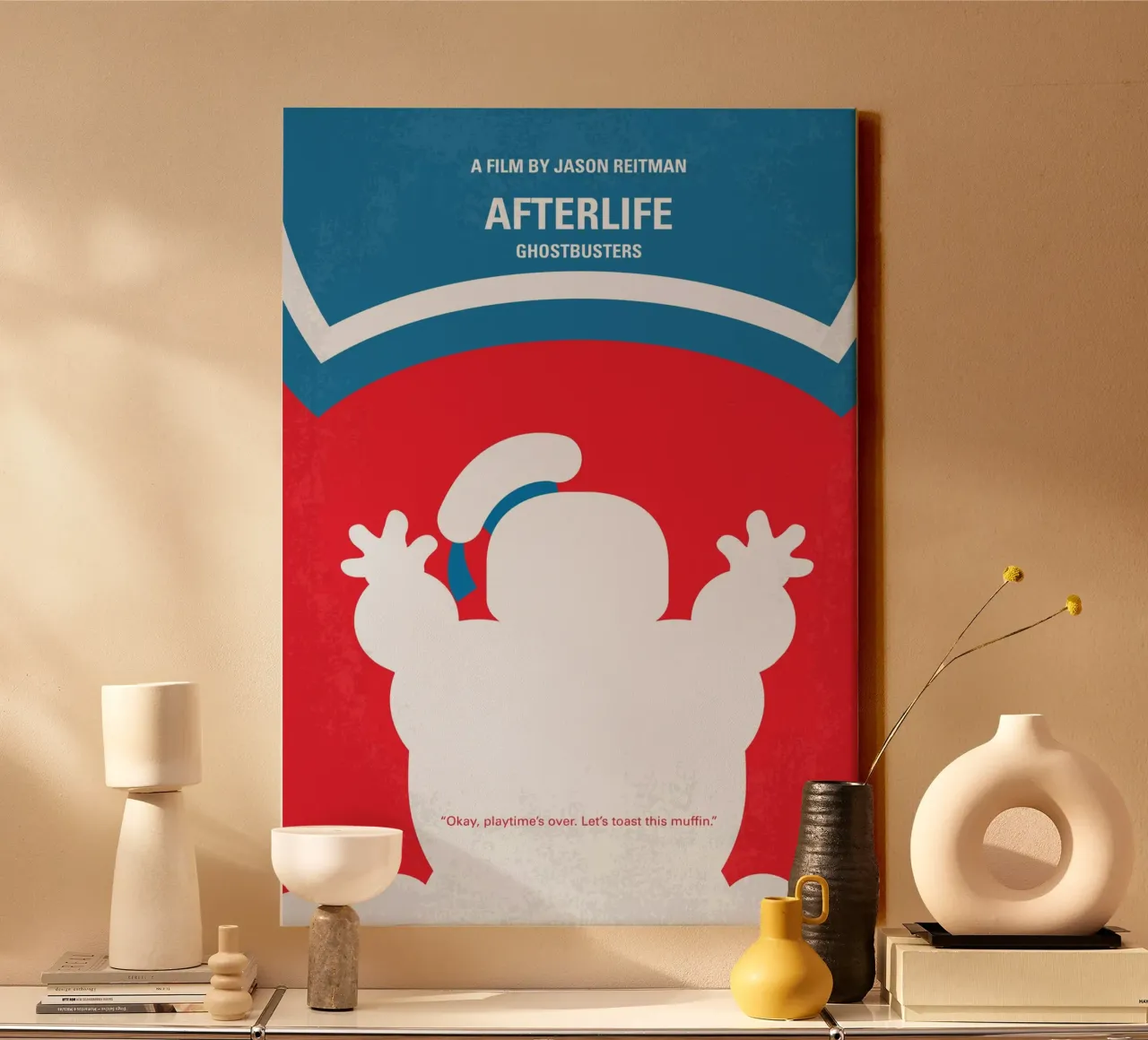 No1406-4 My Ghostbusters Afterlife minimal movie poster tela con Cornice a cassetta da Chungkong
