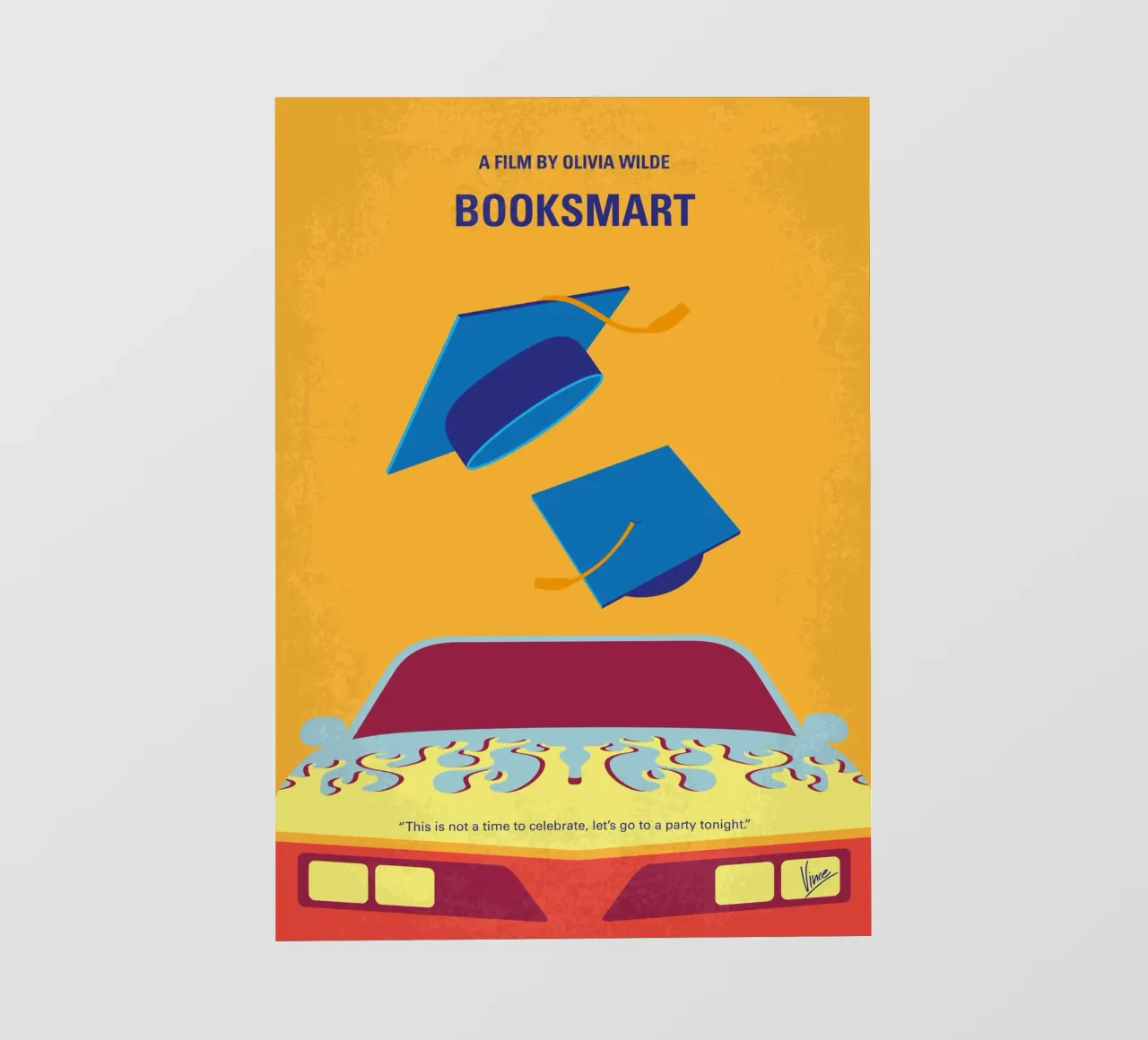 No1409 My Booksmart minimal movie poster telo in pvc da Chungkong