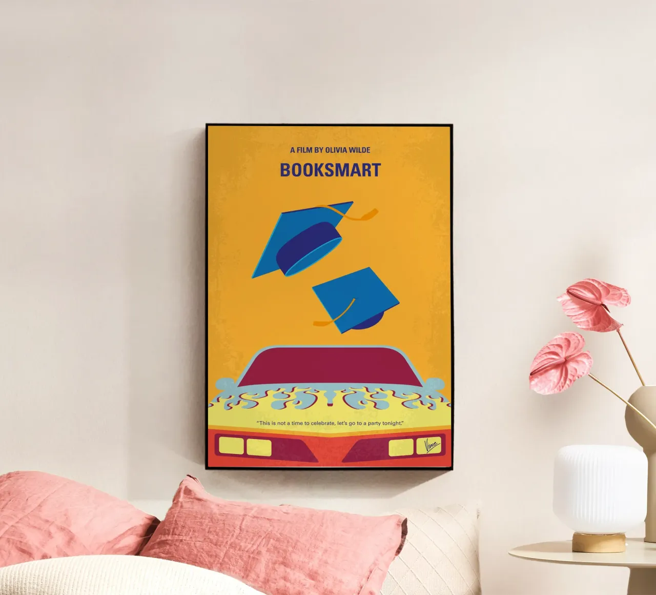 No1409 My Booksmart minimal movie poster plexiglass da Chungkong