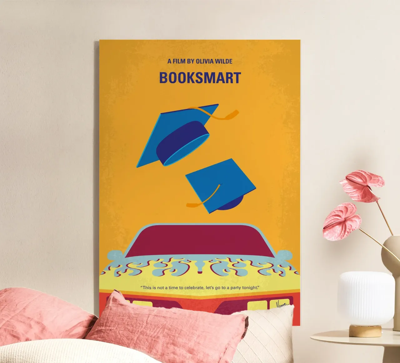 No1409 My Booksmart minimal movie poster plexiglass da Chungkong